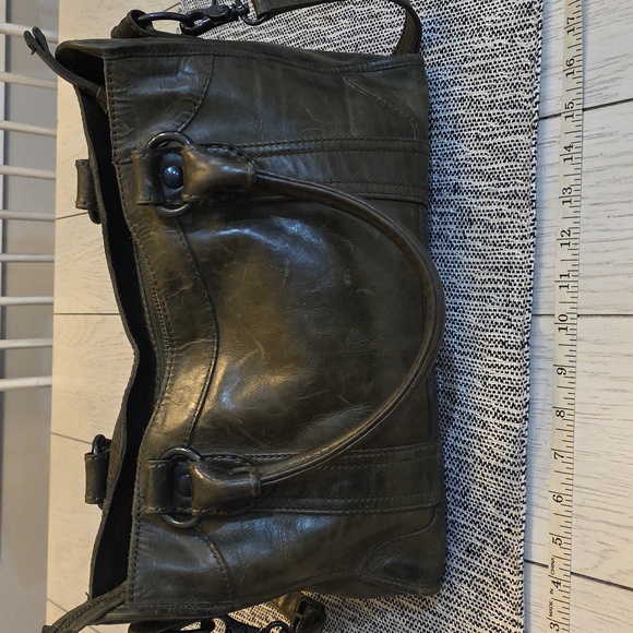 FRYE AND CO. Olive Leather Satchel - Picture 3 of 9